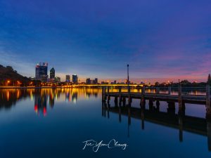 Perth city at dawn