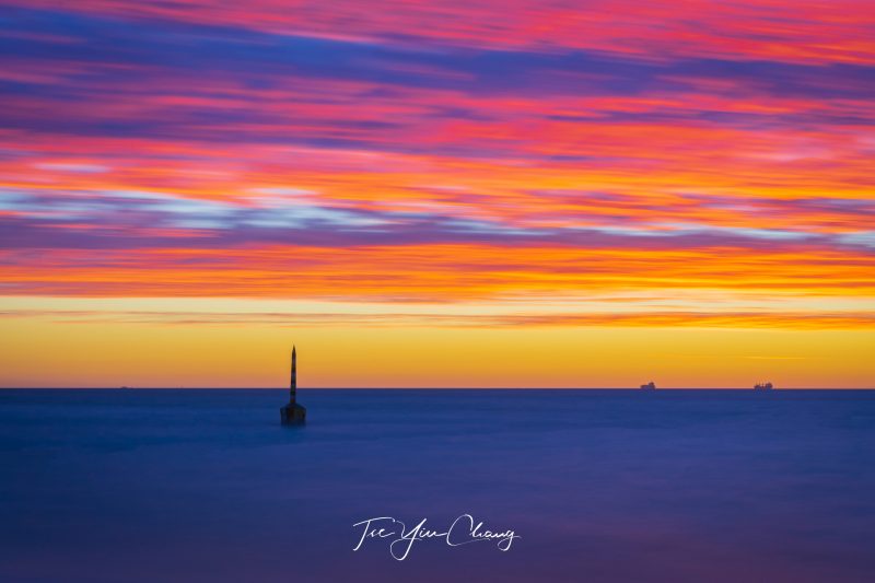 Vivid Cottesloe Beach sunset