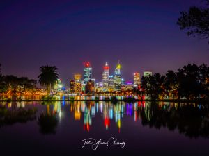 Perth City night reflections