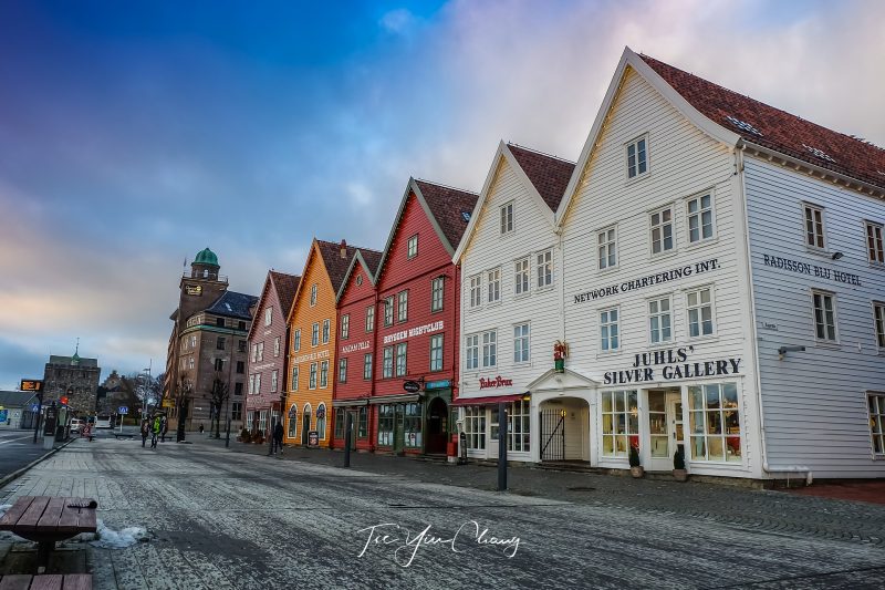 Heritage listed Bryggen, Bergen, Norway