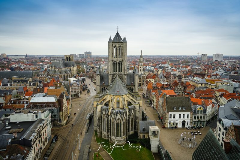 Medieval city of Ghent, Belgium