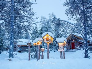 Rustic Finnish Lapland in winter