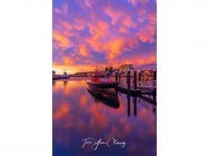 Flaming sky, Hobart, Tasmania