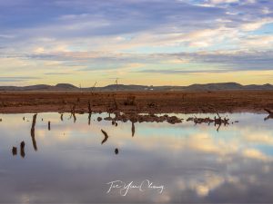 Salt lake morning reflections, Cossack