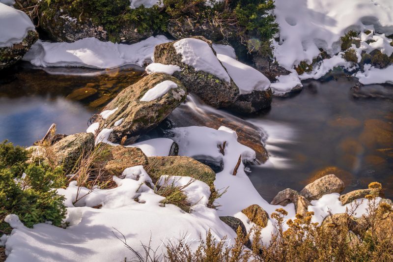 Beneath a silky layer of snow, Thredbo NSW