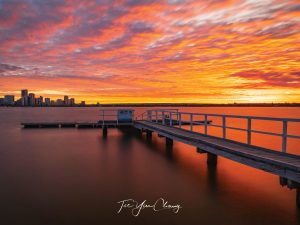 Queen Street jetty autumn sunrise