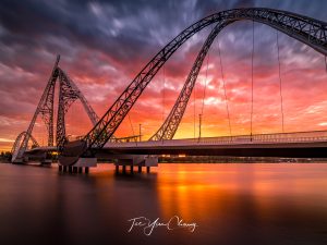 Matagarup Bridge summer sunrise